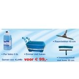 Complete glasbewassing set van Moerman met Per Vetro