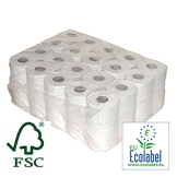 Toiletpapier Ecolabel recycled tissue 44 mtr, 400 vel