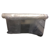 Afvalzak plastic 130+2x50x200 cm 35my, Transparant, 1000 ltr