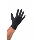 Handschoen wegwerp extra sterk Nitril ongepoederd Zwart