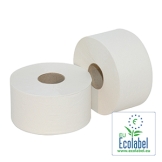 Toiletpapier Jumbo Mini Ecolabel,  tissue wit, 2-lgs