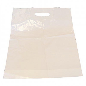 Draagtas Plastic wit 37x44 cm T40