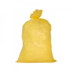 Afvalzak plastic 70x110 cm 50my geel 120 ltr