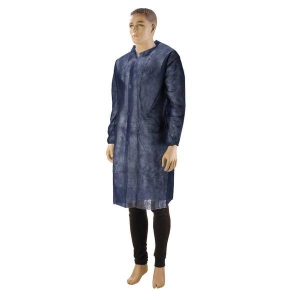 Bezoekersjas Blauw XXL met drukknoop